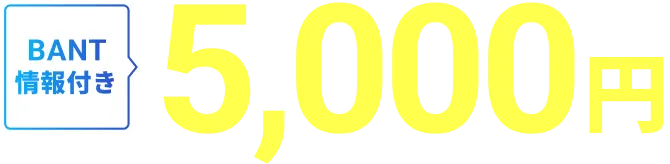 BANT情報付き5,000円
